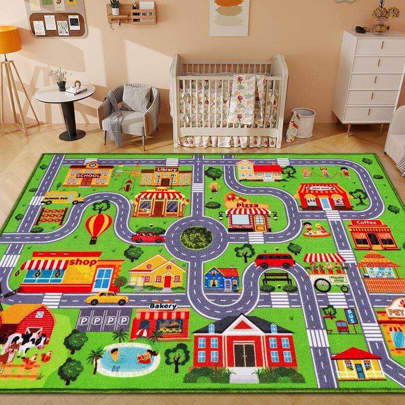 Tapete educativo para niños antiderrap 59x39.4pulg
