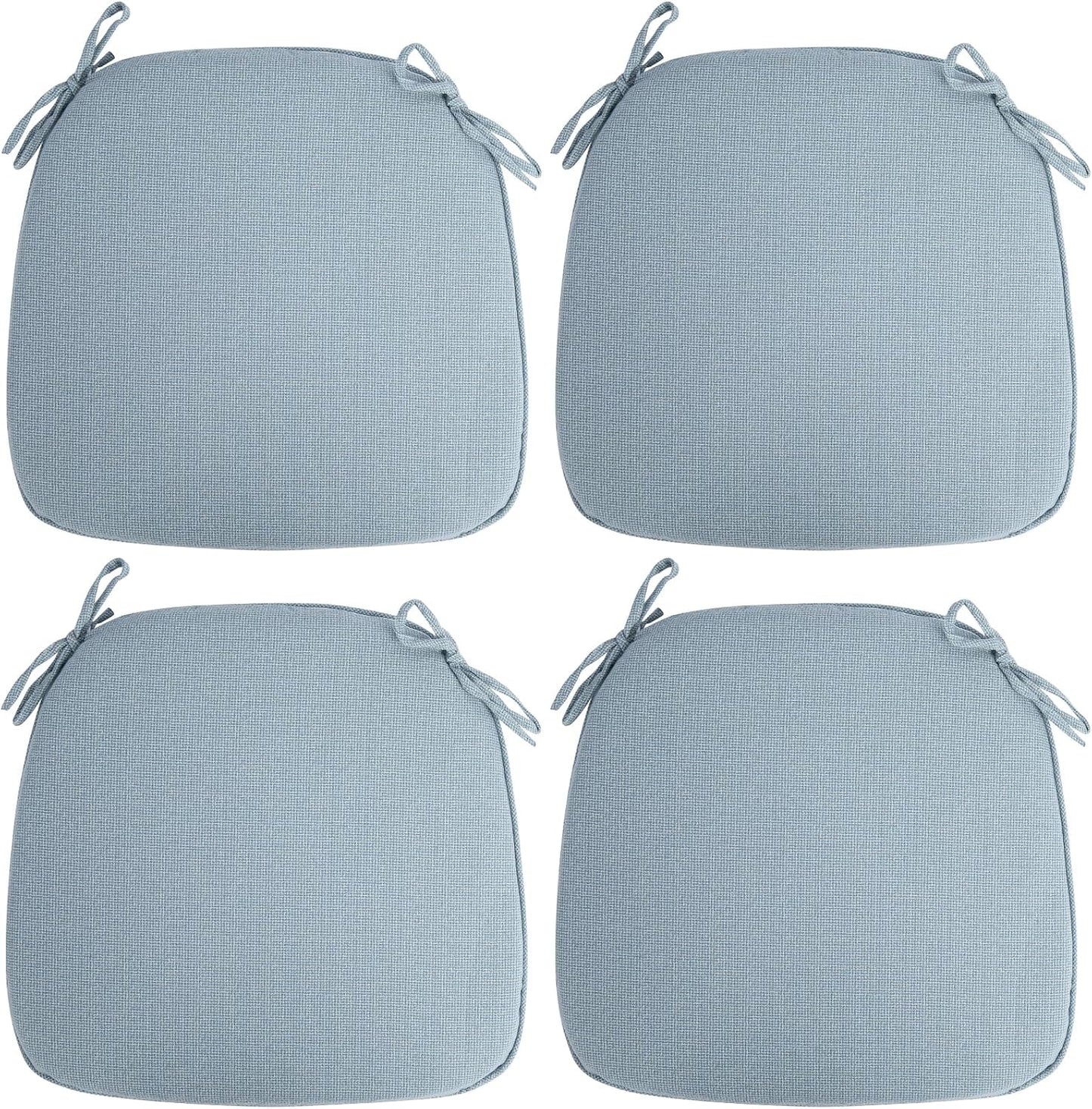 4 Cojines Asiento Espuma 17x16" Impermeables Forma U