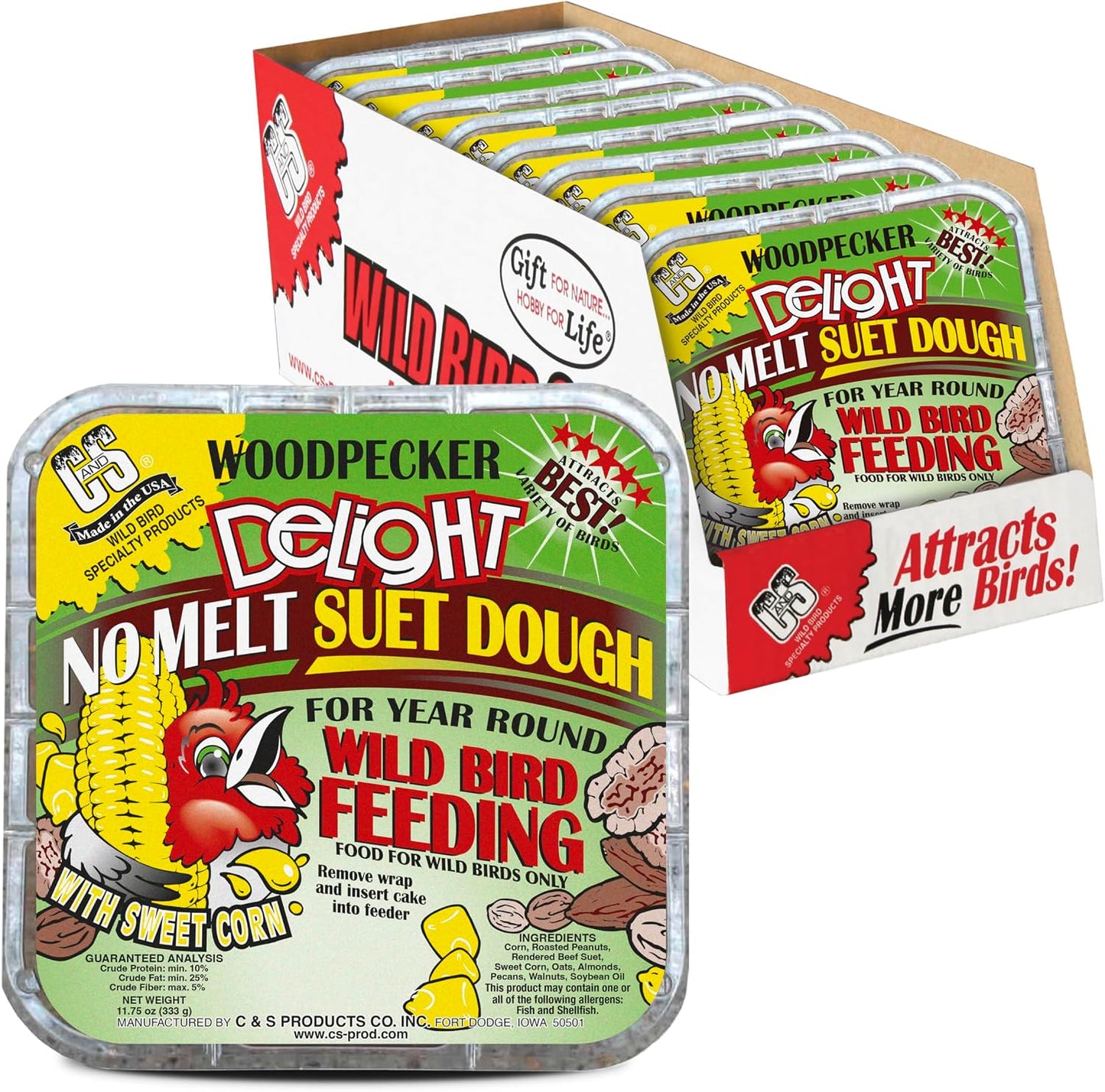 Masa de sebo para aves silvestres 11.75oz pack 8