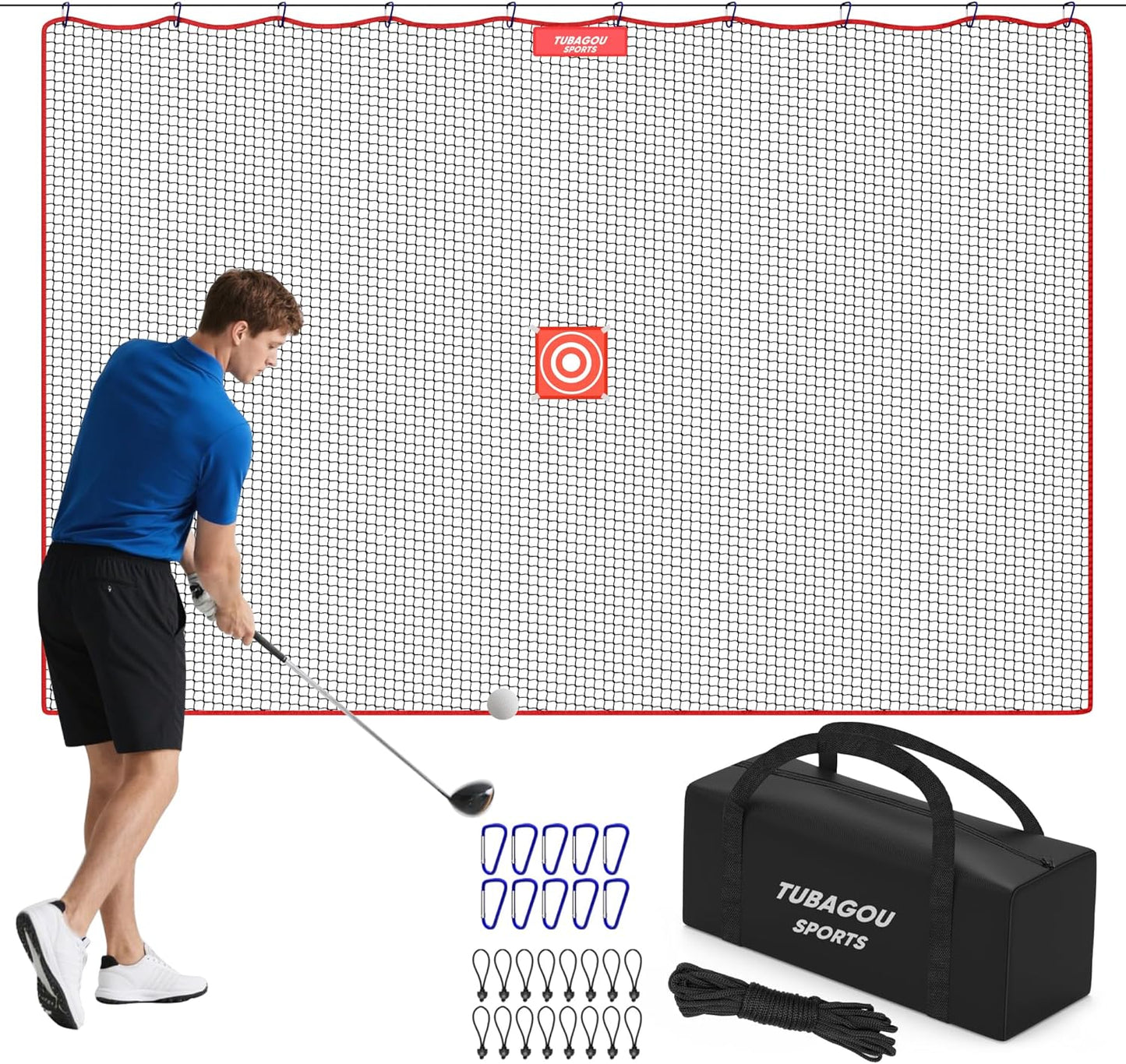 Red de práctica multideportiva 10-25 pies para garaje y