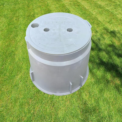 Caja conexiones eléctricas subterráneas 10" plástico cuazita