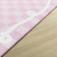 Alfombra educativa para niños 5x7ft6pulg color rosa