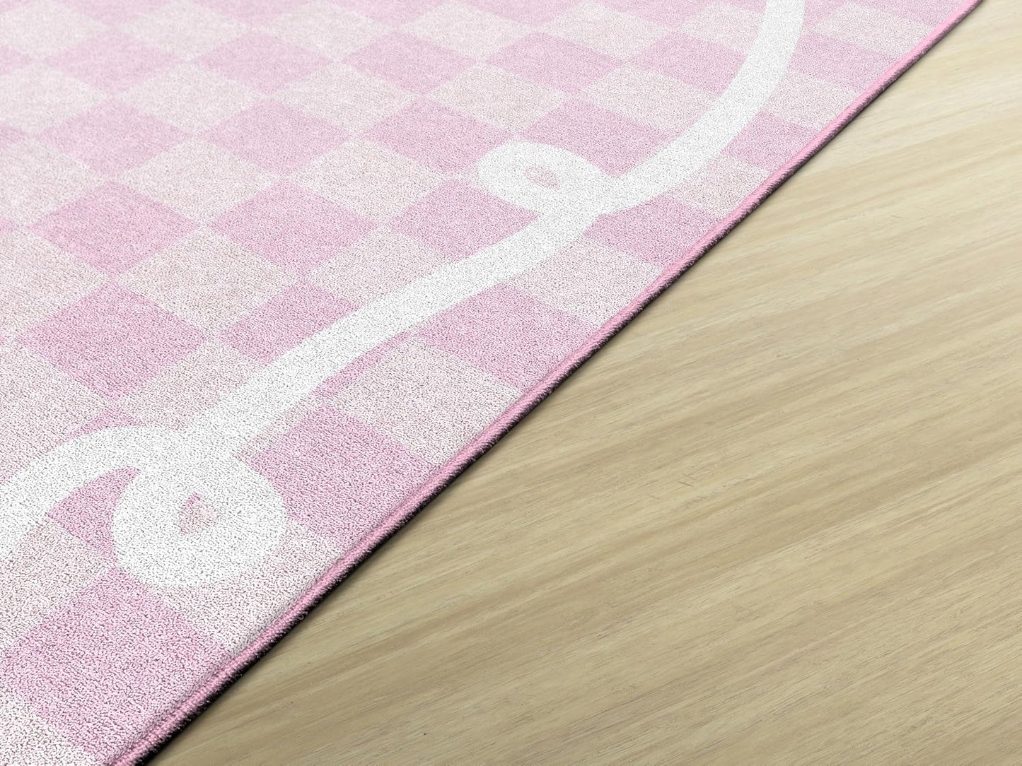 Alfombra educativa para niños 5x7ft6pulg color rosa
