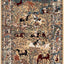 Alfombra área Narenj Birmingham 5x8pulg Tostado/Azul
