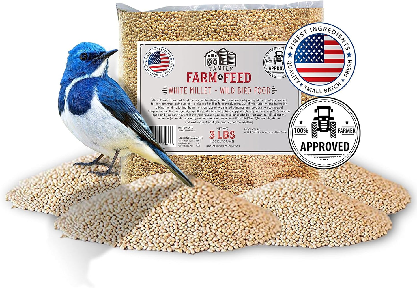 Alimento para pájaros cantores Mijo blanco 3lb