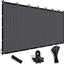 Toldo solar 90% para pérgola 6x20ft lona malla gris azulado