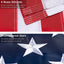 Bandera EE.UU. poliéster 3x5ft bordada estrellas cosidas
