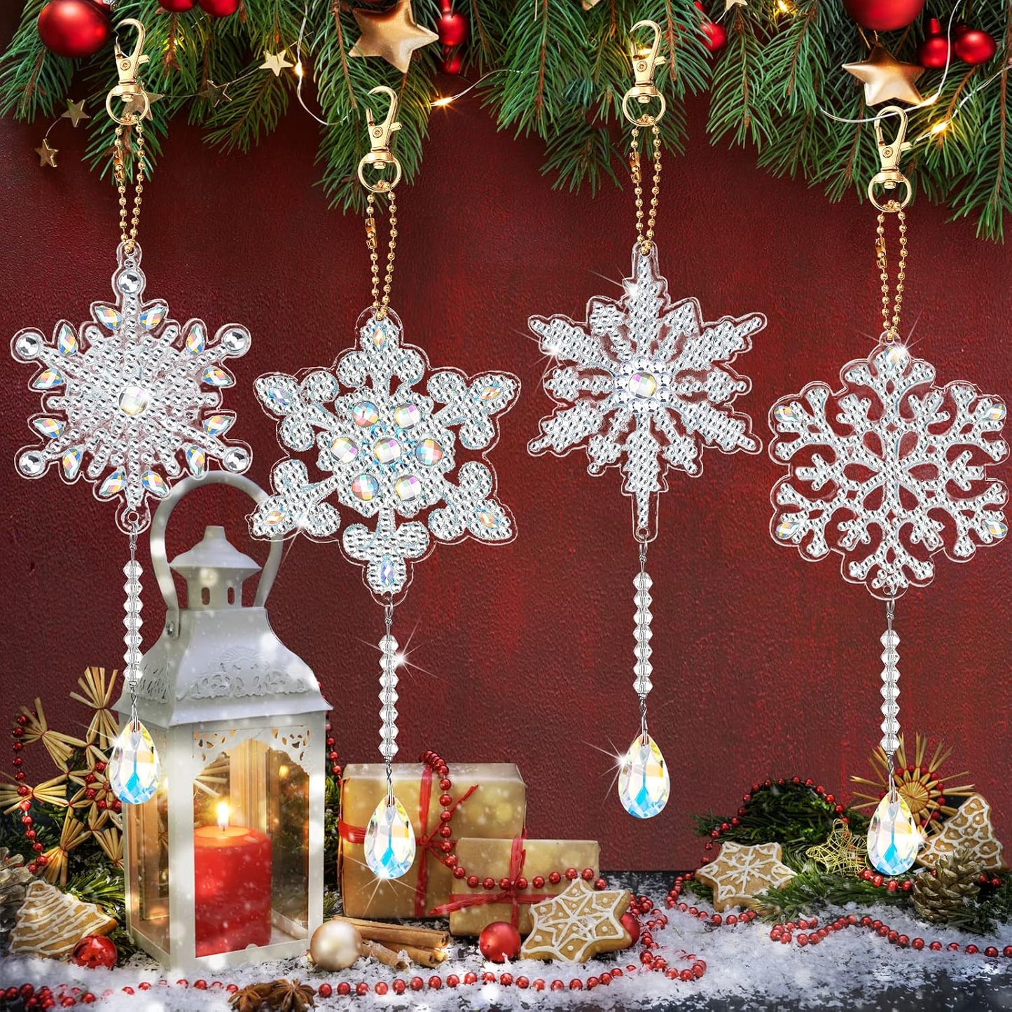 Kit pintura diamantes 5D 9.7x3" Navidad con cristales