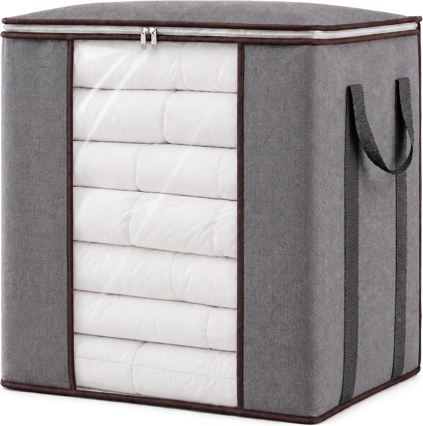 Bolsas almacenamiento edredón King 120L gris