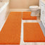 Set 3 Alfombras Baño Extragrandes Naranjas Antiderrap