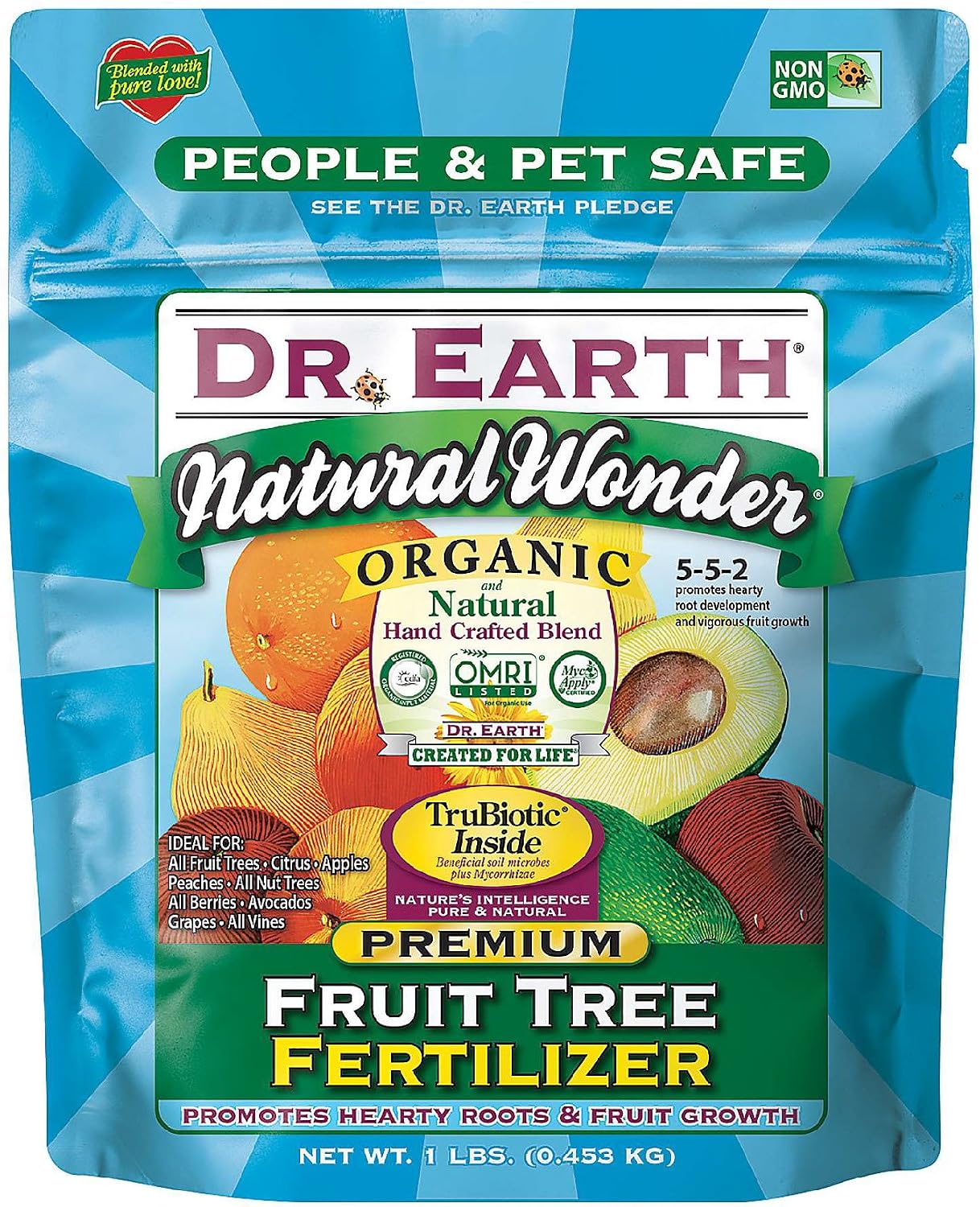Fertilizante orgánico para árboles frutales 1lb