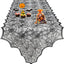 Camino mesa halloween encaje negro gótico 18x72pulg