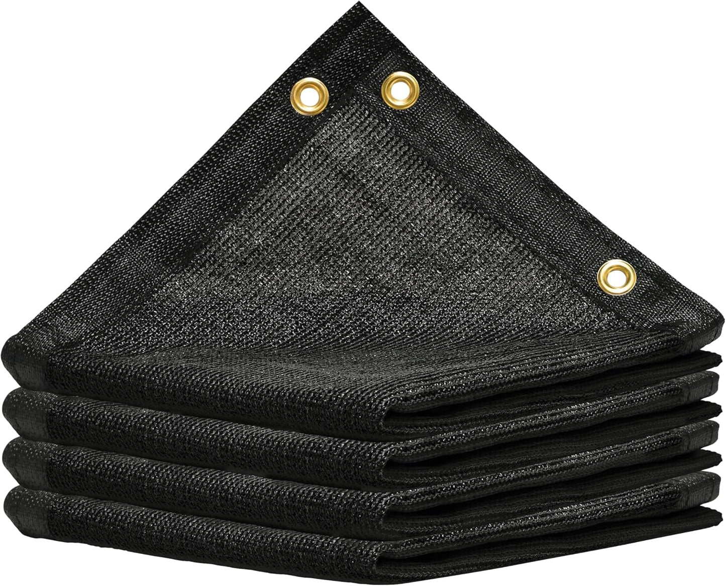 Tela negra 4x10ft con ojales 90% bloqueo solar