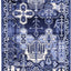 Alfombra Patchwork Vintage 2x7ft x 10ft Azul/Marfil