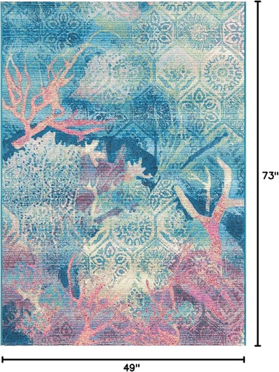 Alfombra Edgartown 4x1ft 6x1ft rectangular multicolor azul