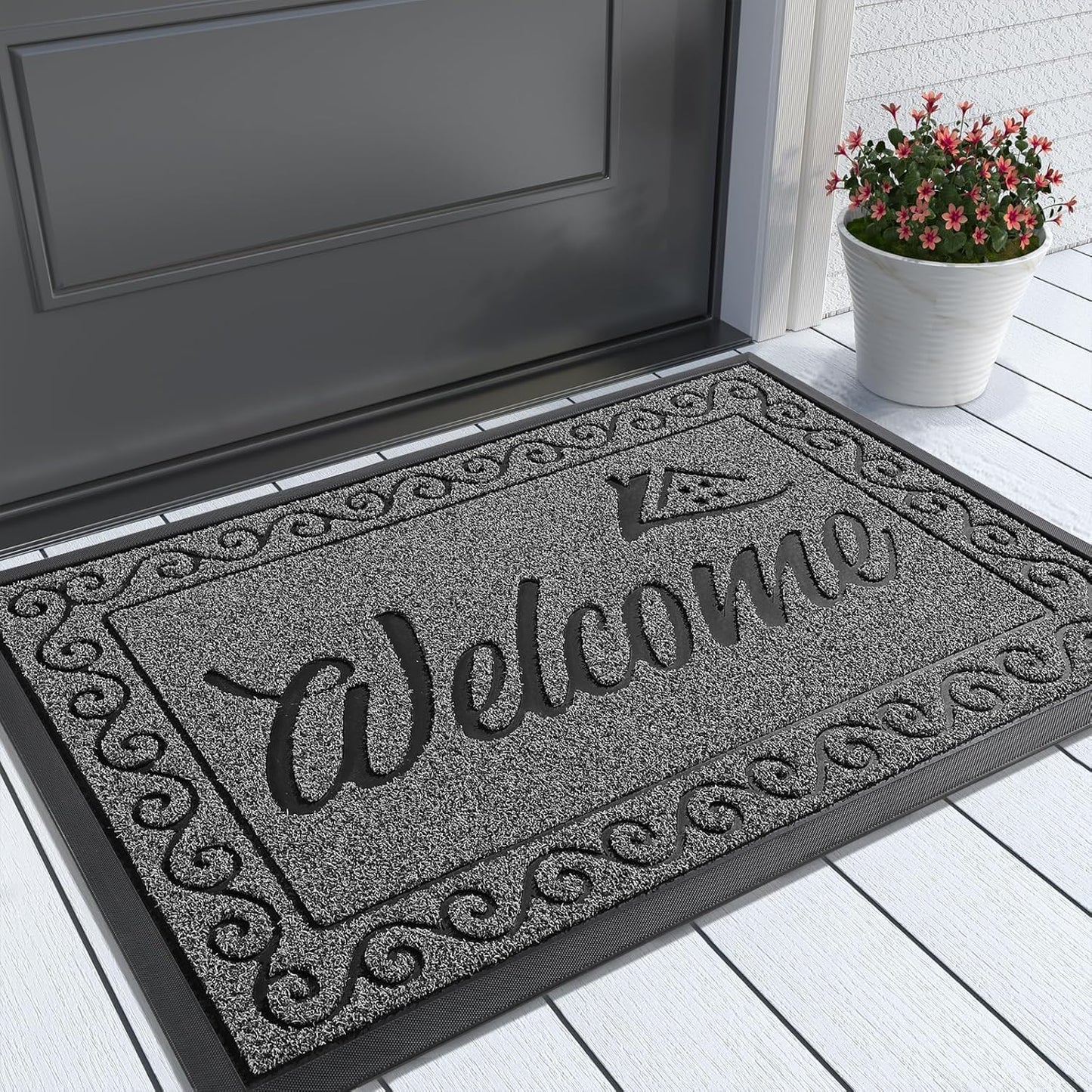 Tapete puerta exterior impermeable antiderrap 36"