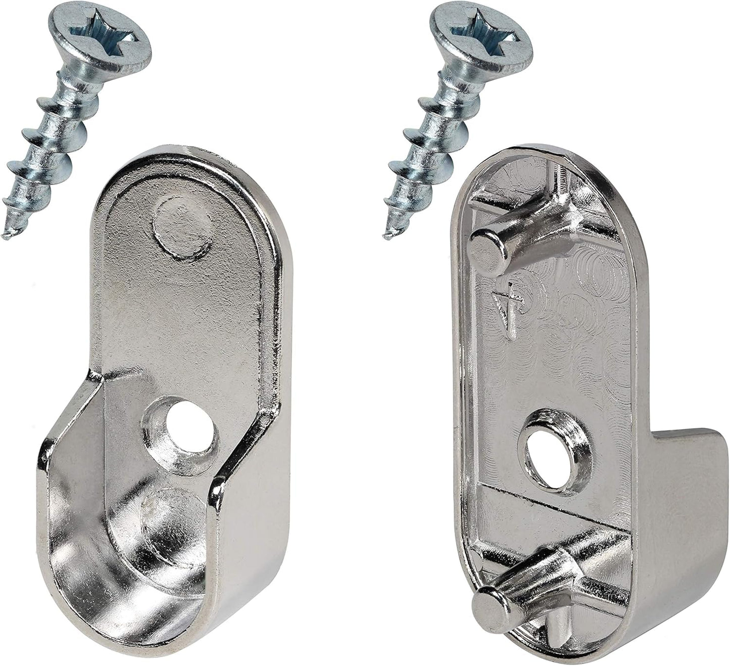 Soporte ovalado barra armario 30x15x5mm pack 4