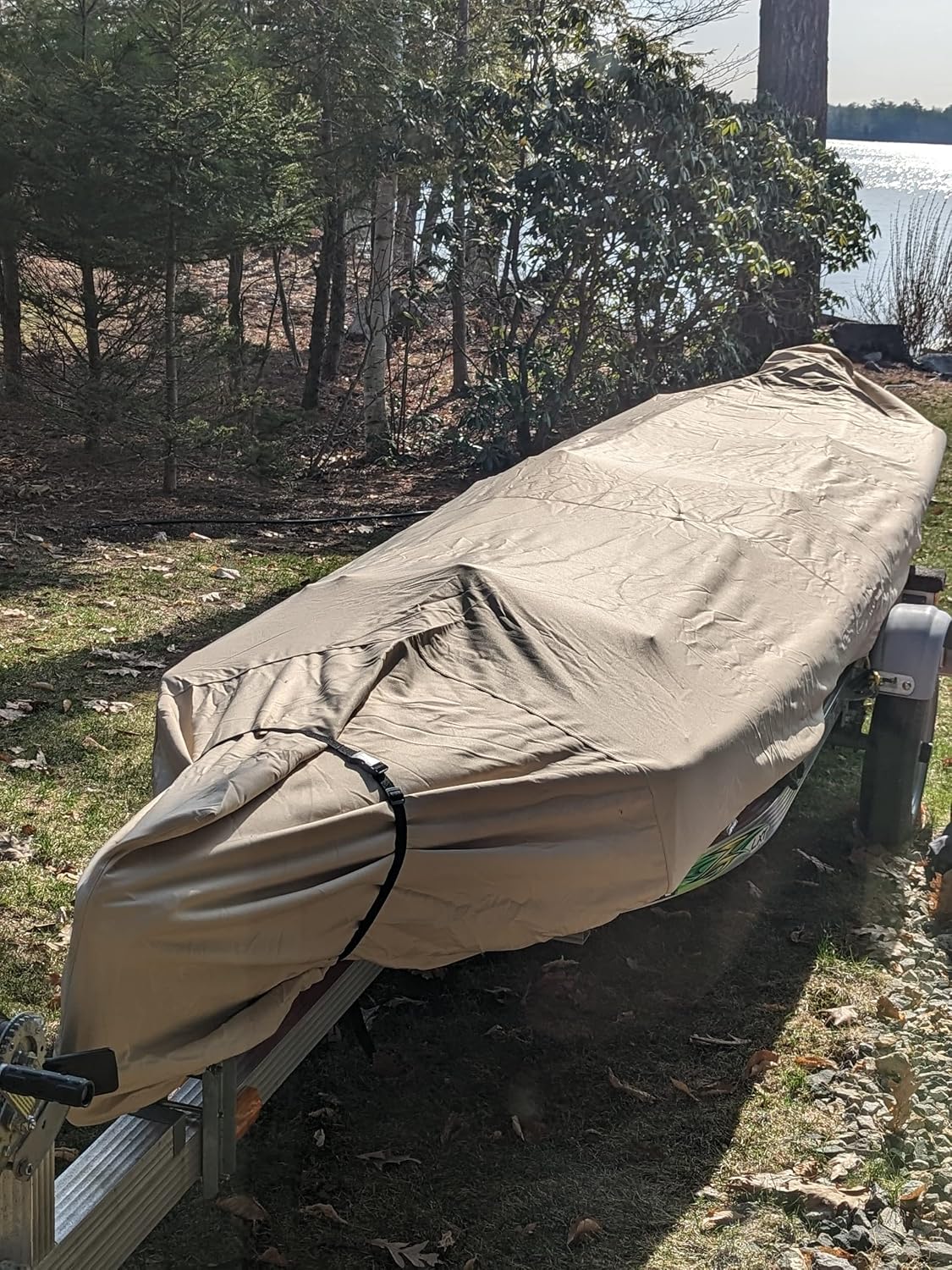 Cubierta barco clásico Gheenoe 15'6" lona 16oz a prueba UV