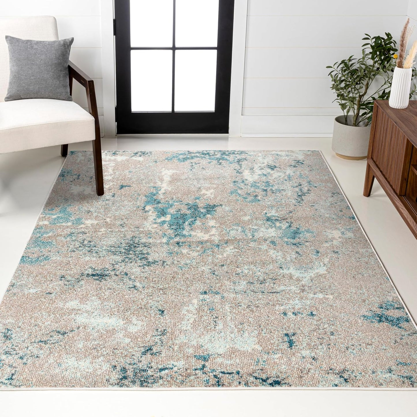Alfombra moderna abstracta 4x6pulg para sala dormitorio