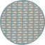 Alfombra redonda impermeable 5ft3pulg aguamarina