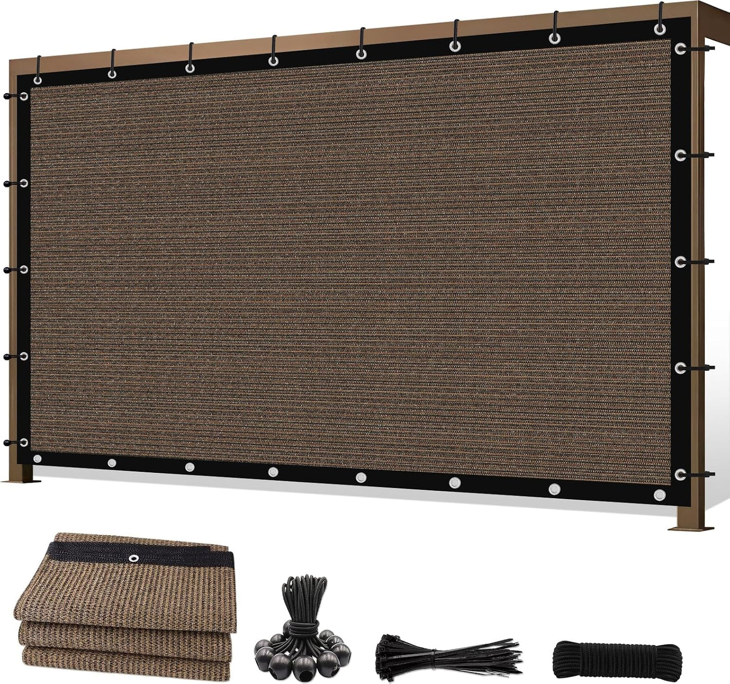 Tela sombra solar 12x12ft 90% para patio moca bloqueo UV
