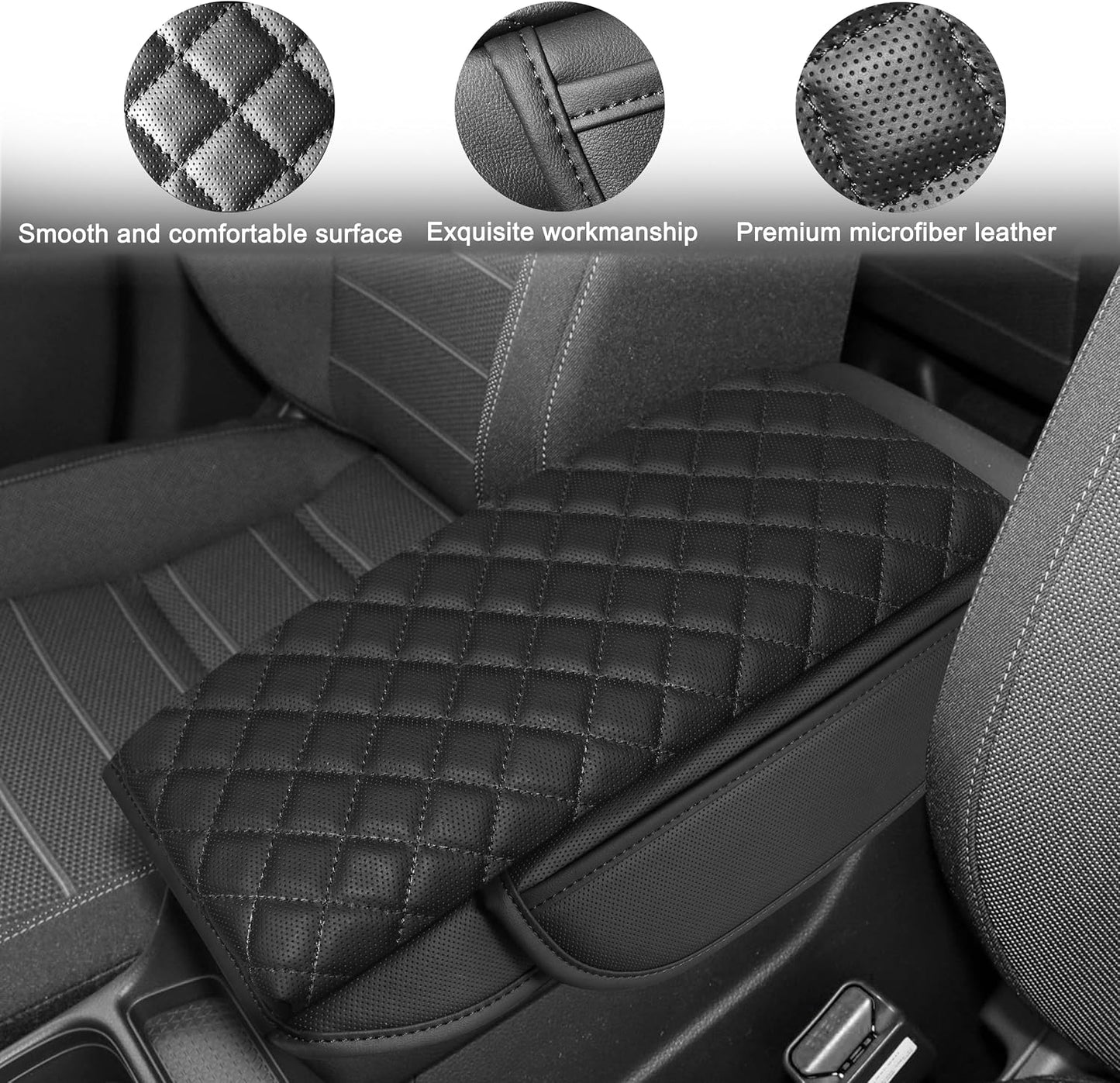Funda consola central Honda CRV cuero bolsillos costura
