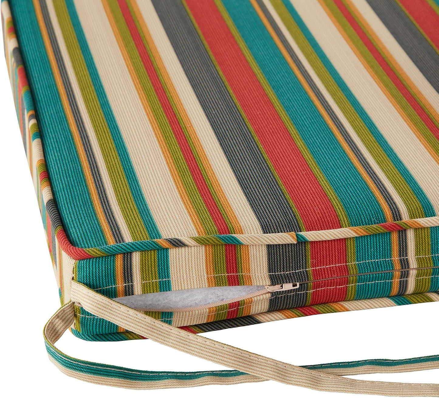 Cojín asiento cuadrado 18pulg exteriores pack 4 Adobe Stripe