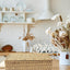 Cestas apilables tejidas con tapa set 4 colores beige
