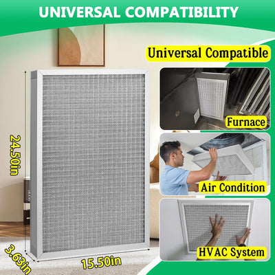Filtro HVAC reutilizable 16x25x4 MERV-11 lavable eficiencia