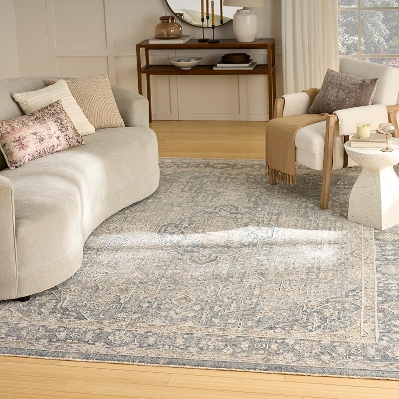 Alfombra azul 5x8 ft dormitorio sala comedor cocina