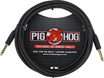 Cable instrumento tejido negro 3m/10ft 6.35mm