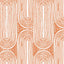 Papel tapiz autoadhesivo bohemio naranja 17.5x591pulg