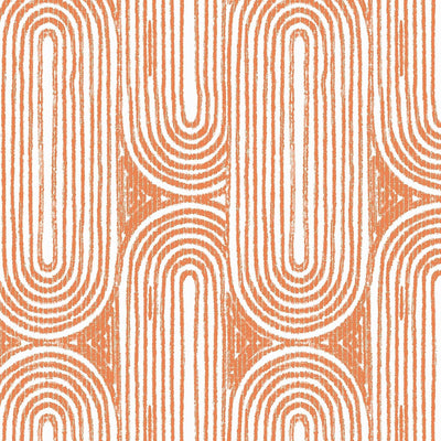 Papel tapiz autoadhesivo bohemio naranja 17.5x591pulg