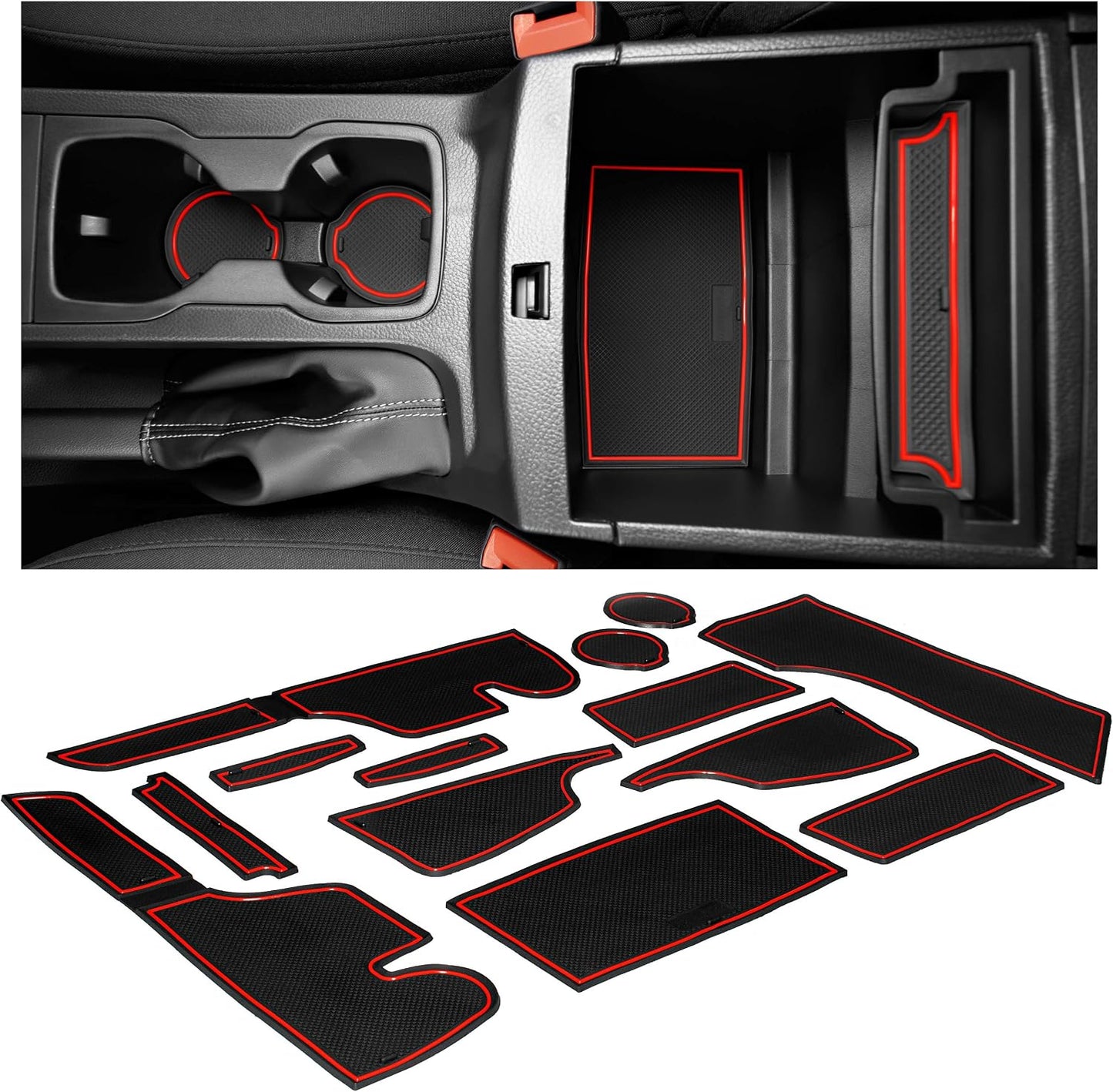Juego 13 Pzas Insertos Portavasos Ford Ranger 19-23 Antideslizantes