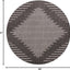 Alfombra redonda 7ft10pulg gris carbón/marfil