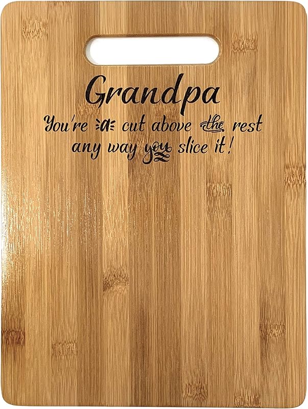 Tabla cortar bambú grabada regalo abuelo cumpleaños Navidad