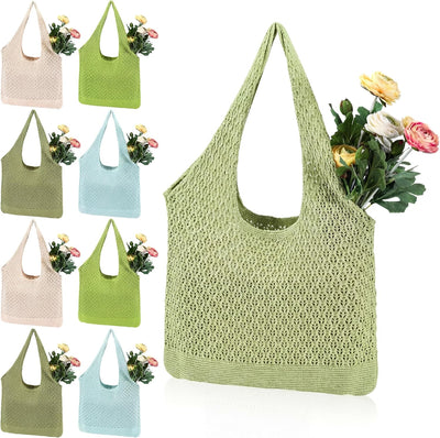 Bolsa playa malla ganchillo paja mujer