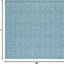 Alfombra exterior cuadrada 4ft color azul aguamarina lavable