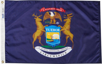 Bandera de Michigan 2x3ft para Exterior y Eventos