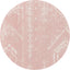 Alfombra área redonda rosa/marfil 6" 1ft