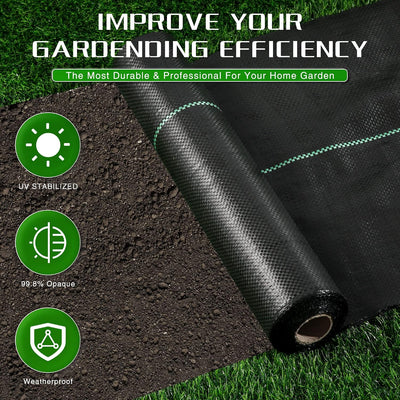 Tela Barrera contra Malezas 1.3x100pies Jardín