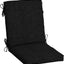 Cojín silla comedor al aire libre 20x20pulg resistente negro