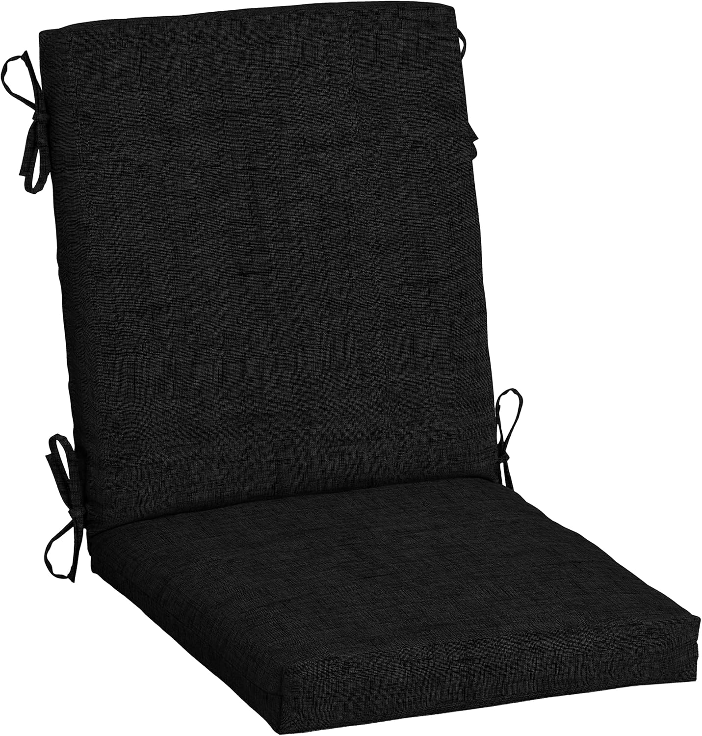 Cojín silla comedor al aire libre 20x20pulg resistente negro