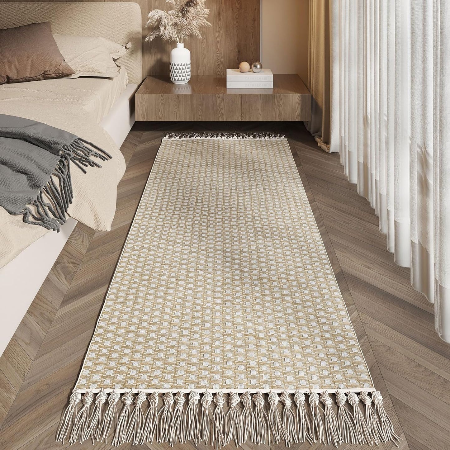 Alfombra pasillo 2x6ft antiderrap con respaldo goma