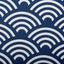 Papelera plegable lados duros olas azul grande