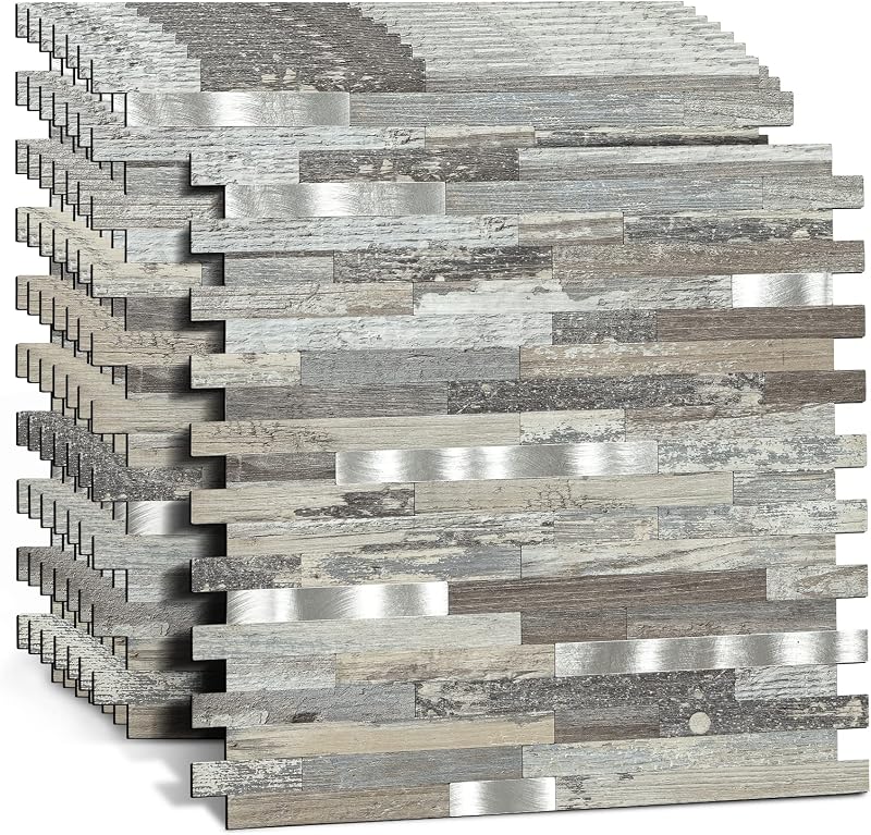 10 Pzas Azulejos Mosaico PVC para Salpicaduras