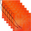 6 Banderas Seguridad Naranja 18x18pulg Camión Malla Resistente
