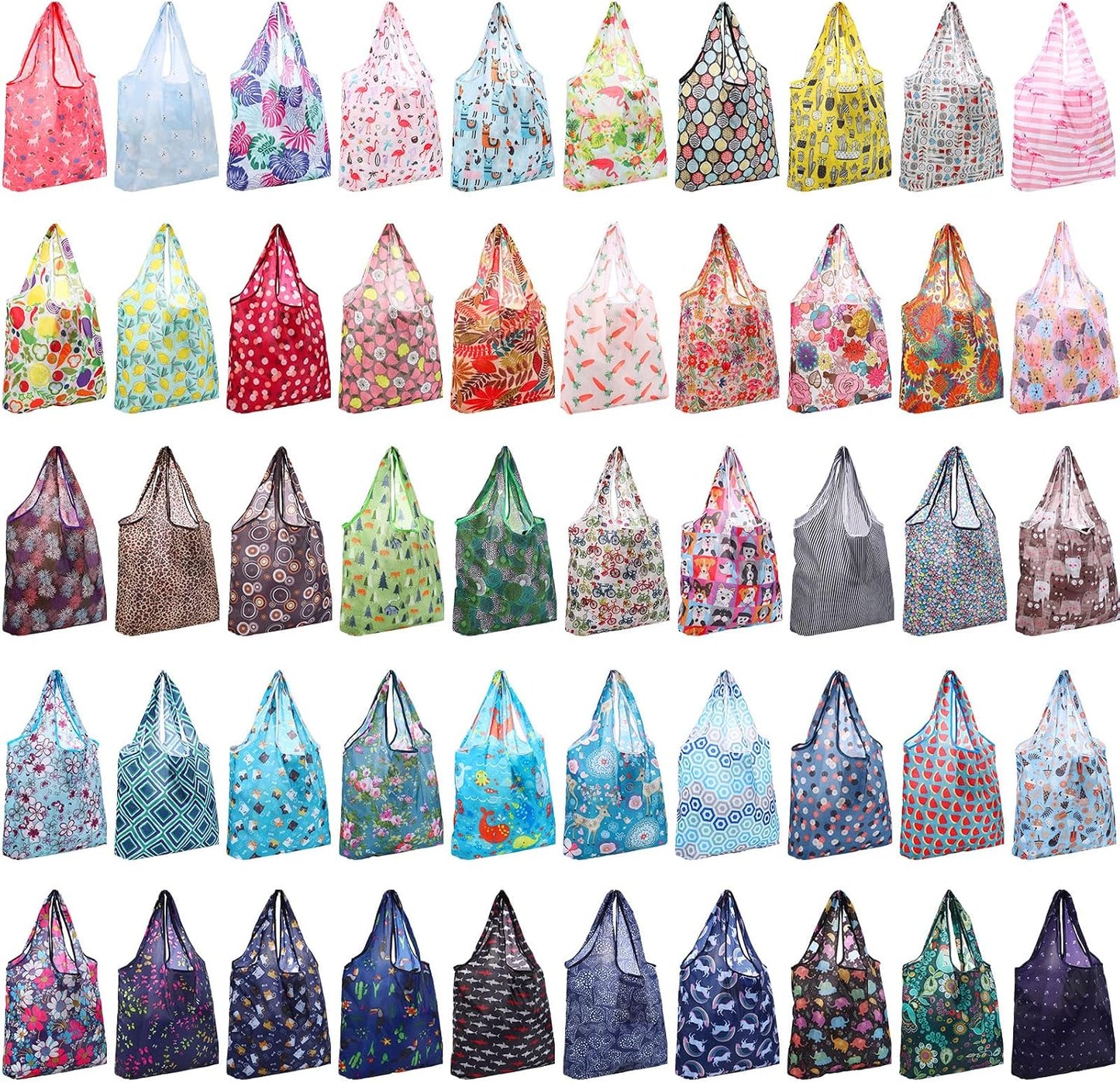 50 Pzas Bolsas Comestibles Reutiliz. Plegables