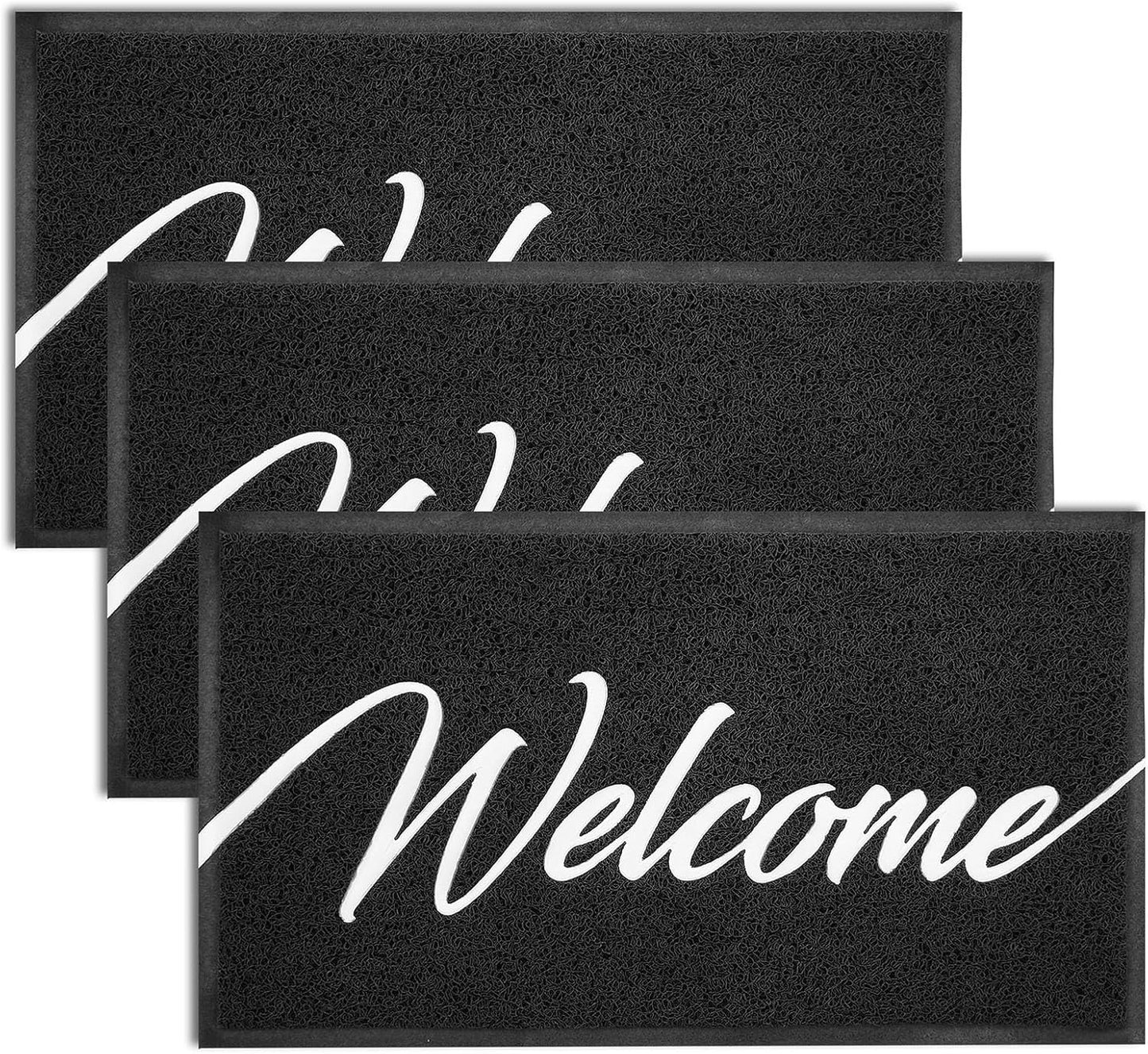 Set 3 Alfombras Puerta 30x17.5" Antiderrapante Absorbente