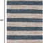 Alfombra 8x10" Vintage cuero gris rayas hechas a mano